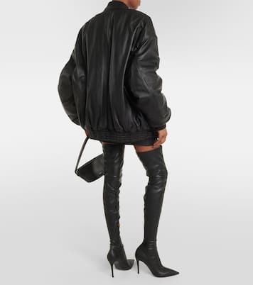 Leather bomber jacket | Wardrobe.NYC