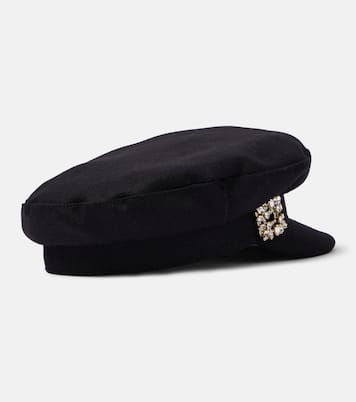 Embellished wool-blend hat | Roger Vivier