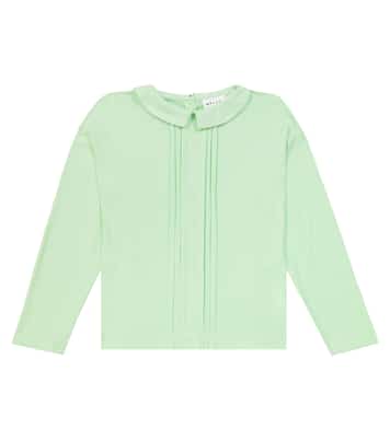 Tonia pleated cotton jersey top | Morley