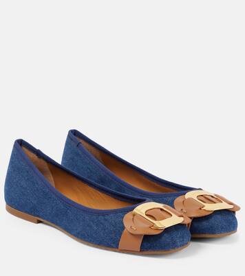 Chany denim ballet flats  | See By Chloé