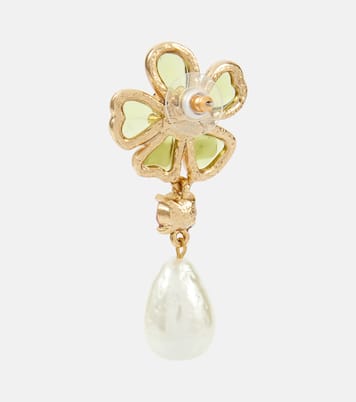 Floral embellished drop earrings | Oscar de la Renta