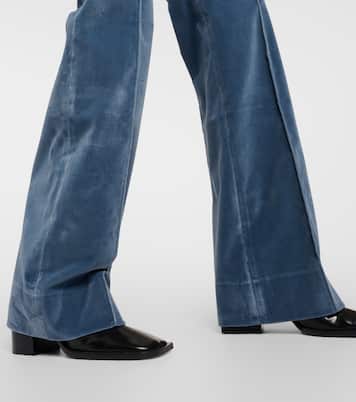 Hose The Slim Stacked aus Samt | Frame