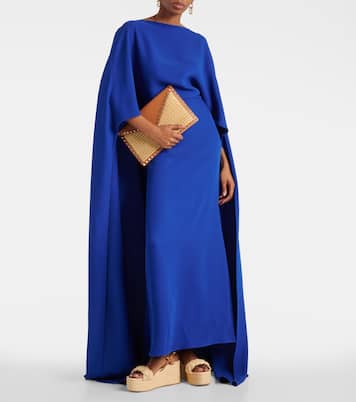 Clutch Rockstud Large in rafia con pelle | Valentino Garavani