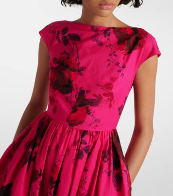 Robe midi en coton à fleurs | Erdem