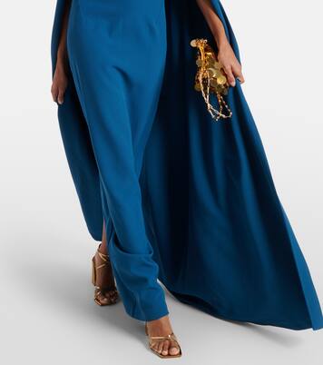 Robe longue Cinza en crêpe | Safiyaa