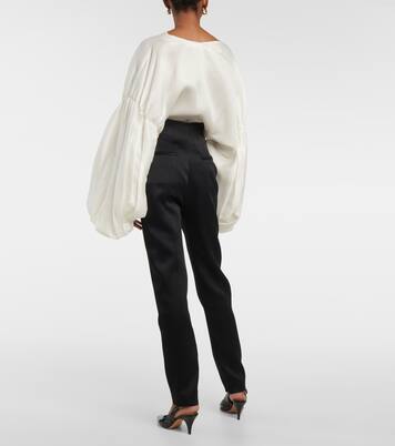 Schmale Hose Lenn aus Satin | Khaite