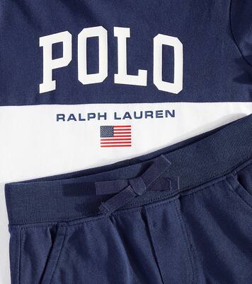 Baby logo cotton T-shirt and shorts set | Polo Ralph Lauren Kids