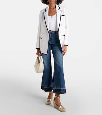 Rockstud metallic leather espadrille wedges | Valentino Garavani