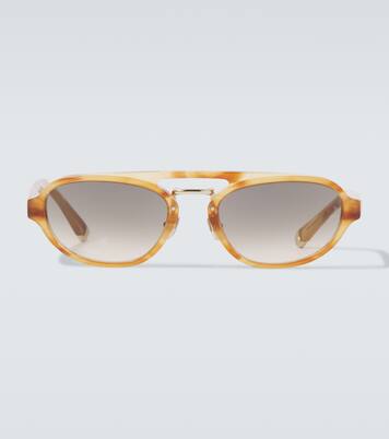 Tortoiseshell-effect browline sunglasses | Brunello Cucinelli