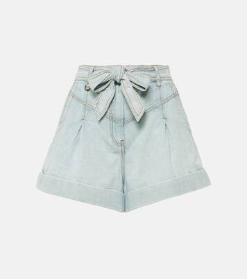 High-rise denim shorts | Zimmermann