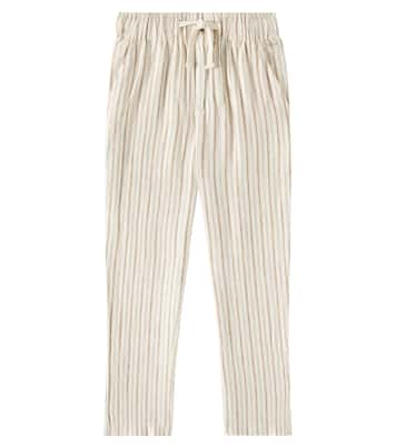 Kalen linen-blend straight pants | Rylee + Cru