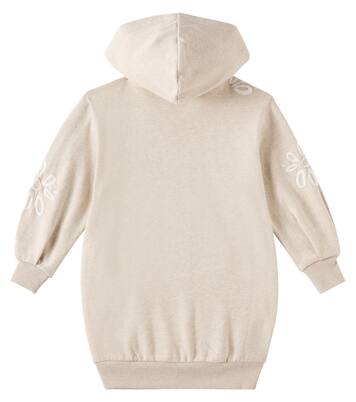 Robe sweat-shirt en coton à logo | Chloé Kids