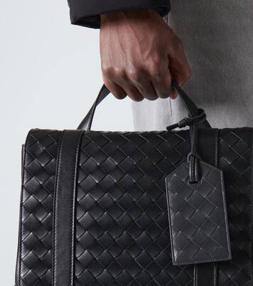 Étiquette à bagage Intrecciato en cuir | Bottega Veneta