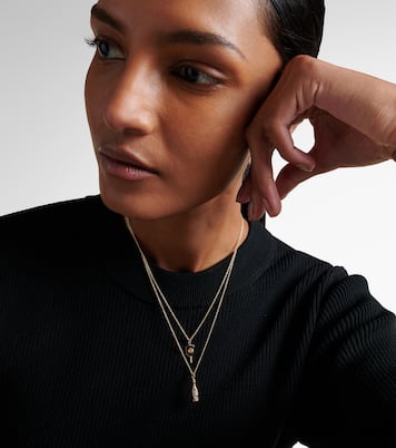 Champagne Bottle 14kt gold pendant necklace with diamonds | Sydney Evan