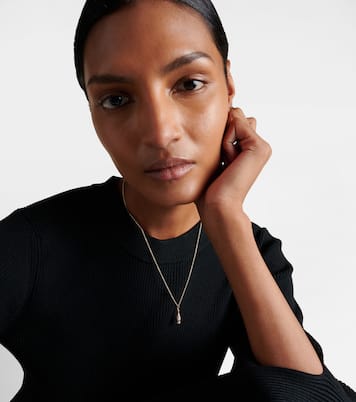 Champagne Bottle 14kt gold pendant necklace with diamonds | Sydney Evan