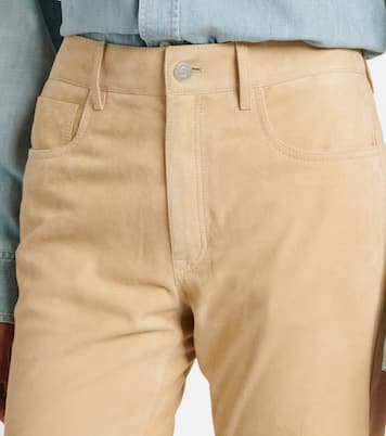 Gerade Low-Rise-Hose Scottie aus Leder | Ralph Lauren Collection