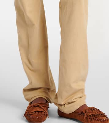 Gerade Low-Rise-Hose Scottie aus Leder | Ralph Lauren Collection