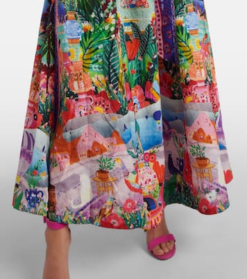 Robe longue asymétrique en coton | Camilla