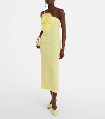 Robe midi brodée à fleurs | Blumarine