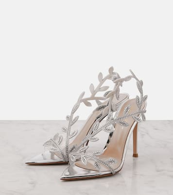 Flavia 105 embellished mirrored leather sandals | Gianvito Rossi
