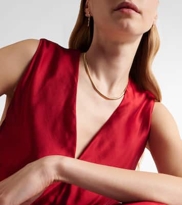 Zoe Thin 18kt gold choker | Anita Ko