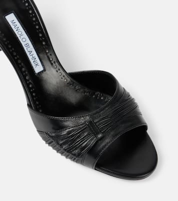 Pantoletten Ebakmu 70 aus Leder | Manolo Blahnik