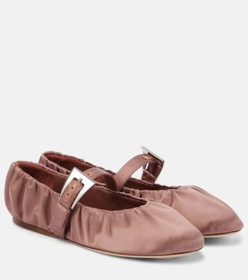Sveva satin ballet flats | Paris Texas