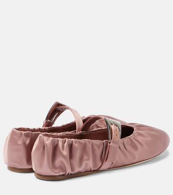 Sveva satin ballet flats | Paris Texas