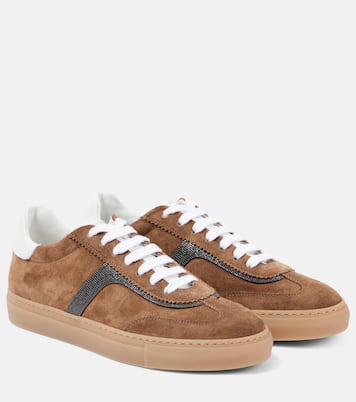 Verzierte Sneakers aus Veloursleder | Brunello Cucinelli