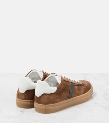 Verzierte Sneakers aus Veloursleder | Brunello Cucinelli
