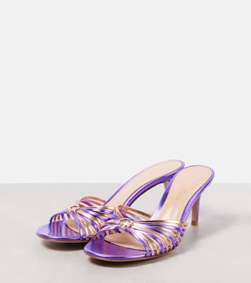 Sandalen Vyna aus Metallic-Leder | Gianvito Rossi