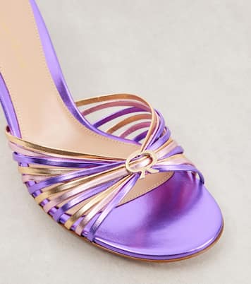 Sandalen Vyna aus Metallic-Leder | Gianvito Rossi