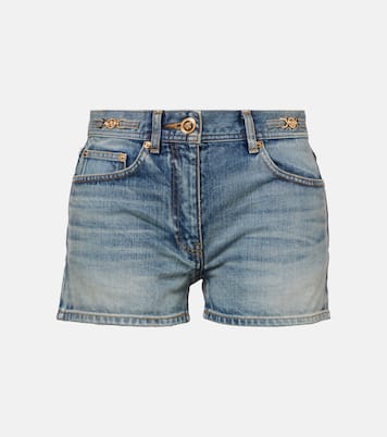 Mid-rise denim shorts | Versace
