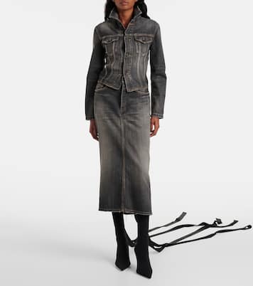 Lace-up denim jacket | Balenciaga