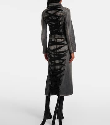 Lace-up denim jacket | Balenciaga