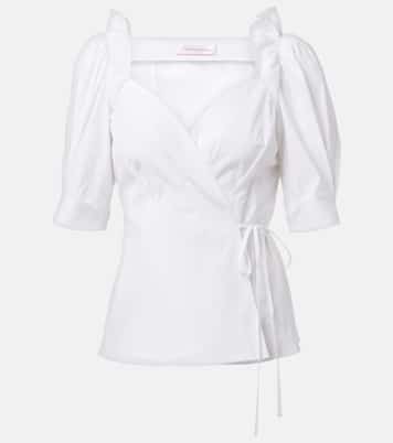 Wickeltop aus einem Baumwollgemisch | Carolina Herrera