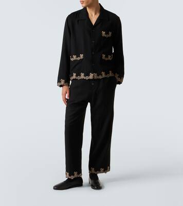 Pantalon ample Laurelist en laine | Bode