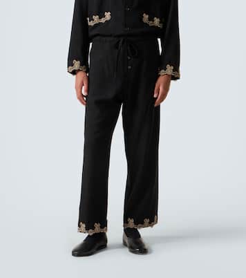 Pantalon ample Laurelist en laine | Bode