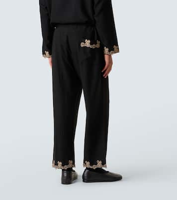 Pantalon ample Laurelist en laine | Bode