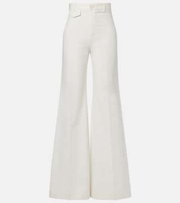 High-rise cotton canvas flared pants | Chloé