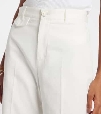 High-rise cotton canvas flared pants | Chloé