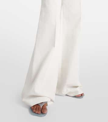 High-rise cotton canvas flared pants | Chloé