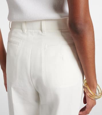 High-rise cotton canvas flared pants | Chloé