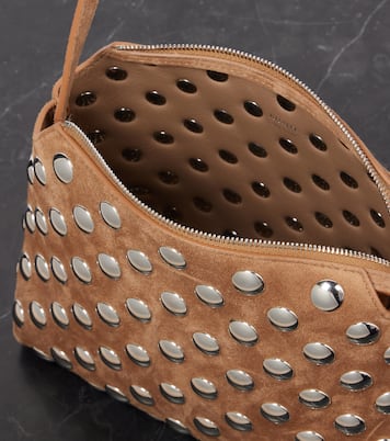 Lina Medium studded suede crossbody bag | Khaite