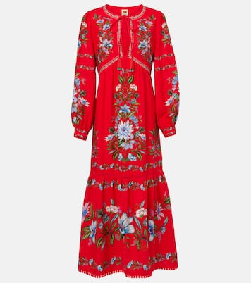 Midikleid aus einem Leinengemisch | Farm Rio