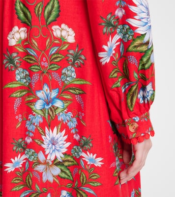 Midikleid aus einem Leinengemisch | Farm Rio