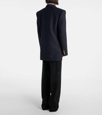 Double-breasted wool chiné blazer | Saint Laurent