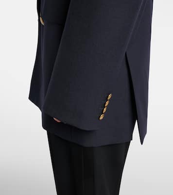 Double-breasted wool chiné blazer | Saint Laurent