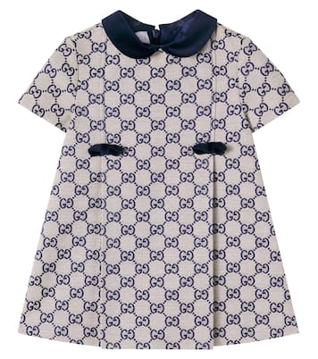 Baby GG Canvas cotton-blend dress | Gucci Kids