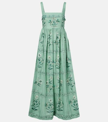 Besticktes Maxikleid Barbara aus Leinen | Agua by Agua Bendita